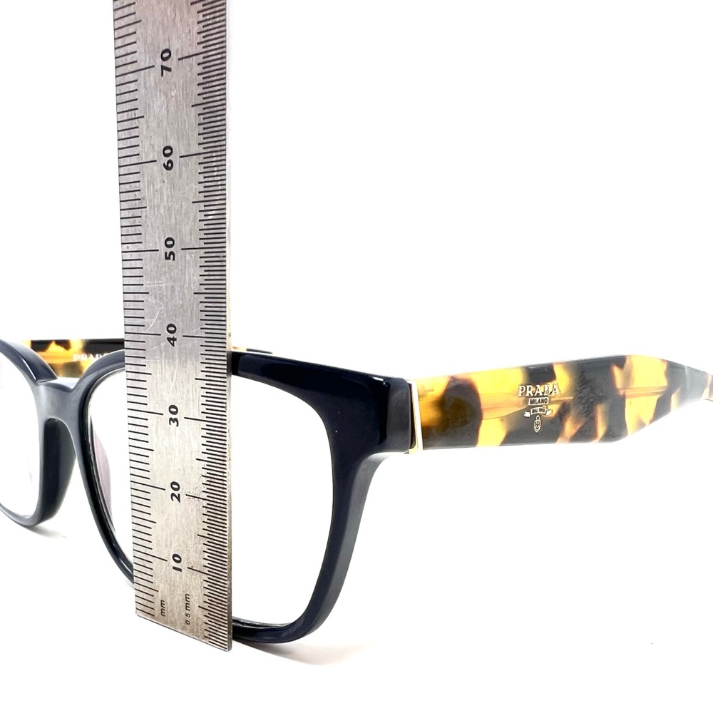 Prada Eyeglasses Frames VPR 18T VIB-1O1  Blue Brown Tortoise Cat Eye 53-16-140 - Picture 10 of 11